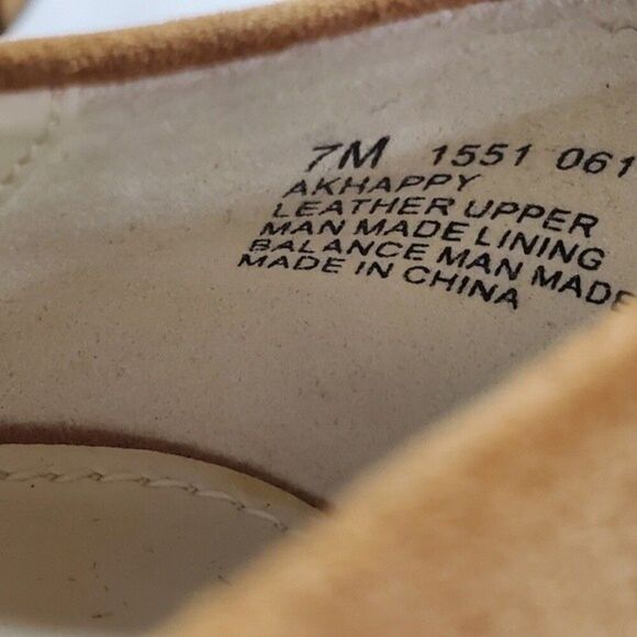 Anne Klein iflex Happy Toffee Suede Pom om Slip On Block Heel Versatile Shoes - Picture 9 of 9